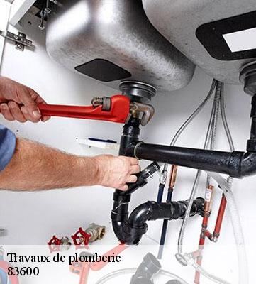 Travaux de plomberie  83600